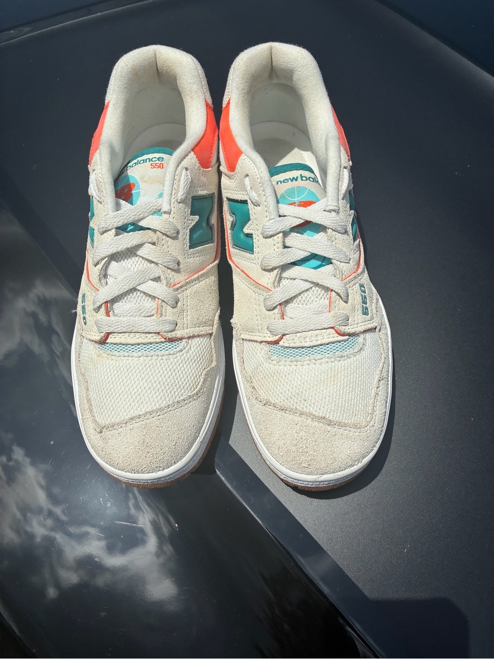 🔥 NEW BALANCE 550 “ SEA SALT VERDIGIS “ ATHLETIC SNEAKERS WMNS SZ 9 MENS SZ 7.5 - Picture 11 of 13